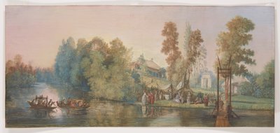Gallant Scene: Picnic at a Lake by Jean Pierre Norblin de La Gourdaine