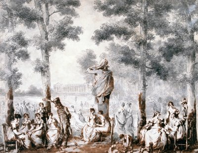 The Terrace of the Tuileries, 1807 by Jean Pierre Norblin de La Gourdaine