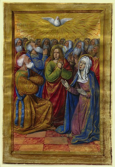 Miniature from a Book of Hours: The Pentecost by Jean Poyet