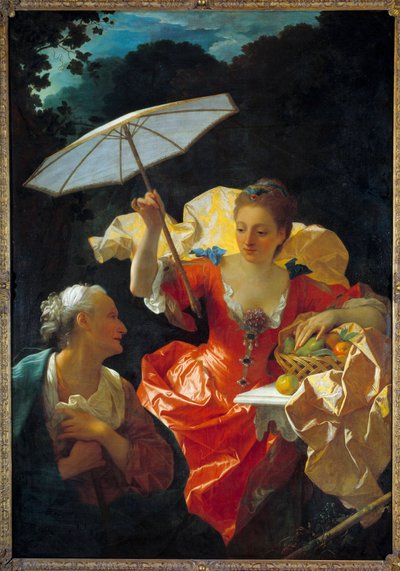Vertumne and Pomone: Vertumne Disguises Herself as an Old Woman to Approach Pomone by Jean Ranc