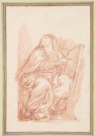 Seated Figure with Tablet by Jean Robert Ango