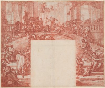 Christ Cleansing the Temple (after Luca Giordano) by Jean Robert Ango after Luca Giordano