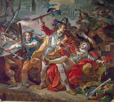 The murder of Etienne Marcel (c.1316-58) design for a Gobelins tapestry, 1783 by Jean Simon Berthelemy