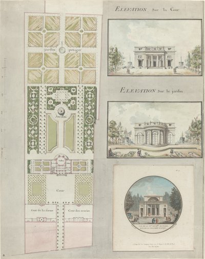 Project for the House and Gardens of Mlle. Guimard by Jean Testard and Charles Philippe Campion de Tersan