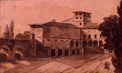 View of an Italian Town by Jean Thomas Thibault