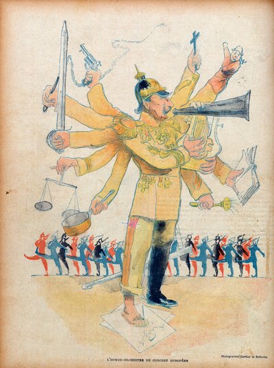 William II (1859-1941) - the man orchestra of the European concert - caricature in 