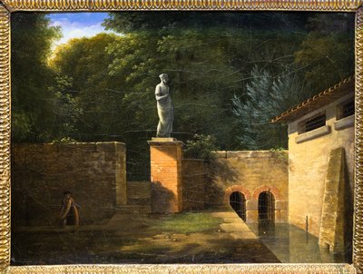 The Statue or Interior of a Park by Jean Victor Bertin