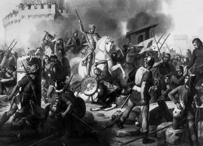 Count Eudes Defends Paris Against the Normans in 886 by Jean Victor Schnetz