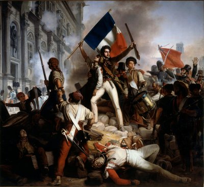 Fighting at the Hotel de Ville, 28 July 1830 by Jean Victor Schnetz