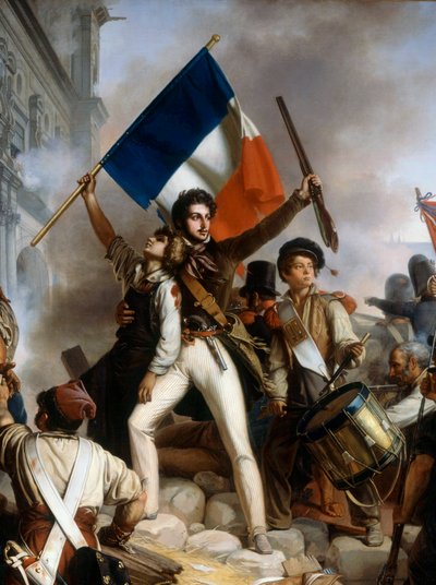 Fighting at the Hotel de Ville, 28 July 1830 (detail) by Jean Victor Schnetz