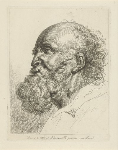 Portrait of an Old Man with Beard by Jean Zacherie Mazel