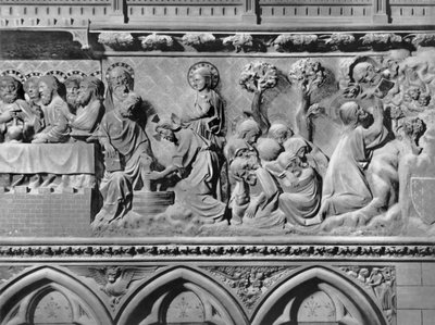 Cathedral, Interior, Choir Screen, Last Supper, Jesus Christ Washing the Feet of the Apostles, Christ in the Garden of Olives by Jean and Jean Le Boutellier Ravy