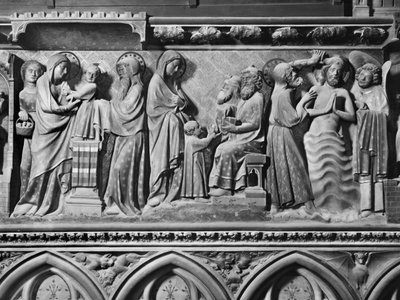 Cathedral, Interior, Choir Screen, Presentation of Jesus in the Temple, Jesus among the Doctors, Baptism of Christ by Jean and Jean Le Boutellier Ravy