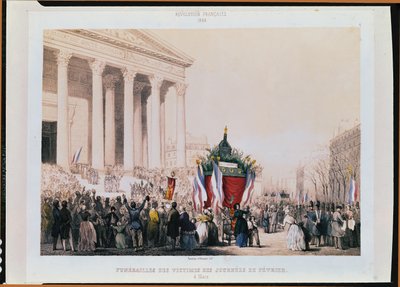 Funeral of the Victims of the Riots of February 1848 at the Church of La Madeleine, 4th March 1848 by Jean and Raunheim, Hermann Naissant