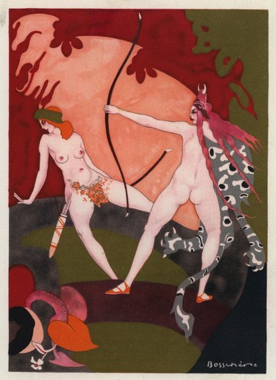 The Love Books of Ovid: She Pursueth the Wild Beasts in the Forests by Jean de Bosschere