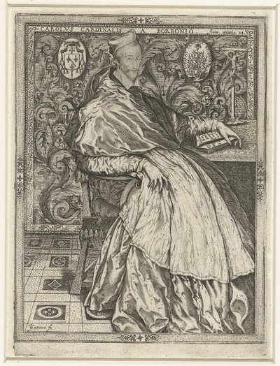 Portrait of Cardinal Charles of Bourbon by Jean de Gourmont (I)