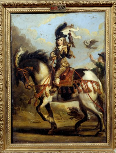 Equestrian Portrait of the Young Louis XIV Leaving for Hunting by Jean de Saint Igny