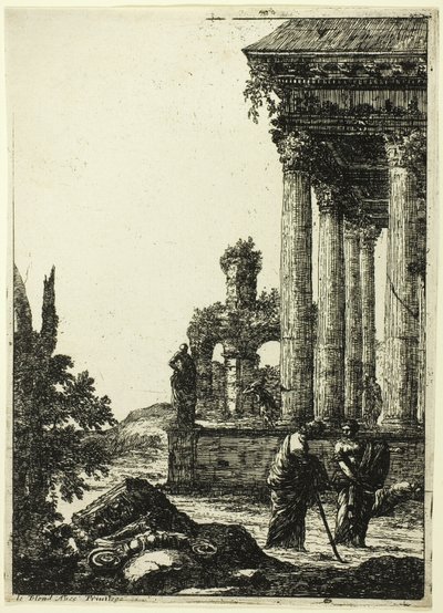 A Young Woman Giving Directions to a Person by Jean le Pautre