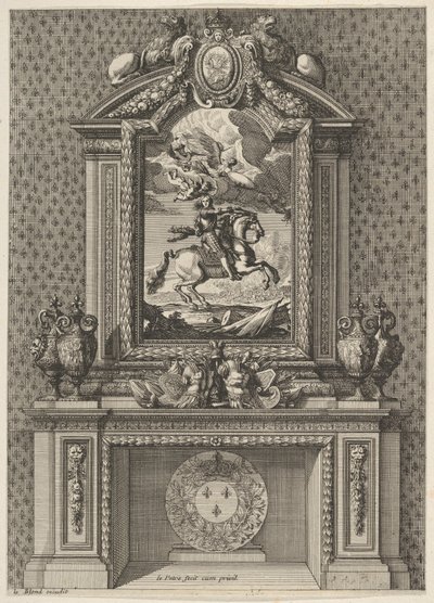 Chimney with a Painting of Louis XIV over the Mantle, from 