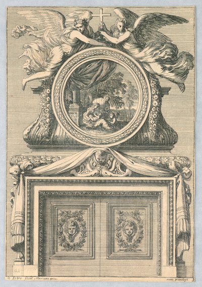Design for Mantlepiece, from "Modern Chimneys" by Jean le Pautre