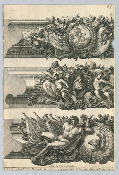 Design for Painted Frames, from Bordures de Tableau by Jean le Pautre