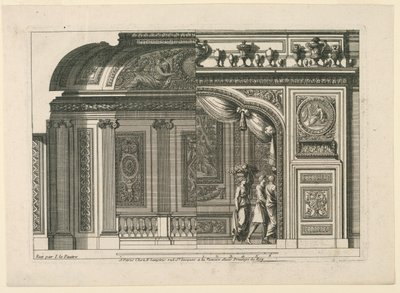 Design for a French Alcove, from Alcoves à le Francoise by Jean le Pautre