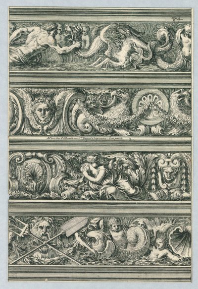 Plate from Friezes Intended for Ornamenting Architecture, Cornices, and Other Architectural Elements by Jean le Pautre