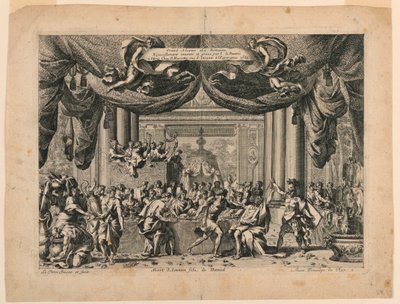 The Death of Amnon, Plate 1 from "Gland Alcoves a la Romaine" by Jean le Pautre