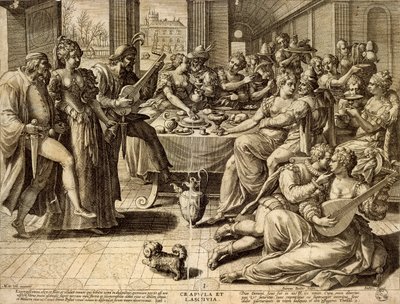 Dinner by Jean or Johann Sadeler