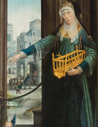 The Sibyl of Samos. Triptych of the Adoration of the Child Jesus by Jean the Elder (attr. to) Bellegambe