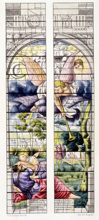 Reproduction of a scene of the Apocalypse, Holy Chapel of Vincennes by Jean the Elder Cousin
