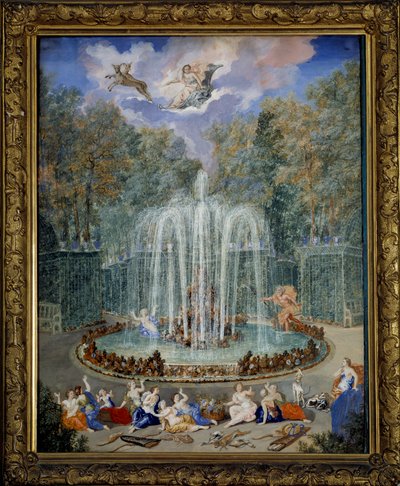 View of the Grove of the Star or Mountain of Water in the Gardens of Versailles by Jean the Younger Cotelle