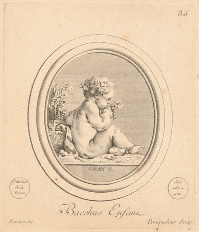 Child Bacchus by Jeanne Antoinette Poisson, marquise de Pompadour after François Boucher after Jacques Guay