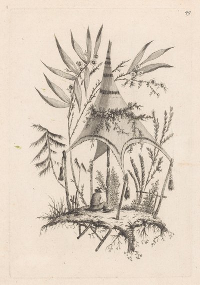 Seated Man Under Tent (Recueil des Tentes Chinoises) by Jeanne Deny