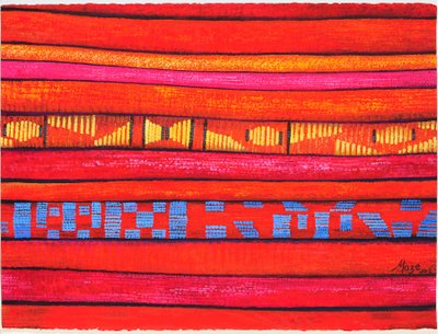 Moroccan Fabrics 1, 2013 by Jeanne Maze