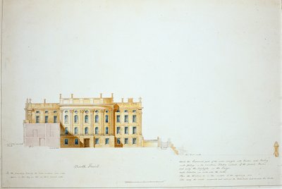 Design for the North Elevation, Chatsworth House by Jeffry Wyatville