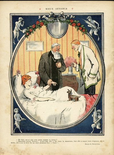 Illustration by Jehan Testevuide (1873-1924) in Le Lire, no. 375, 09/04/10 - Better Sensitive - Medical by Jehan Testevuide