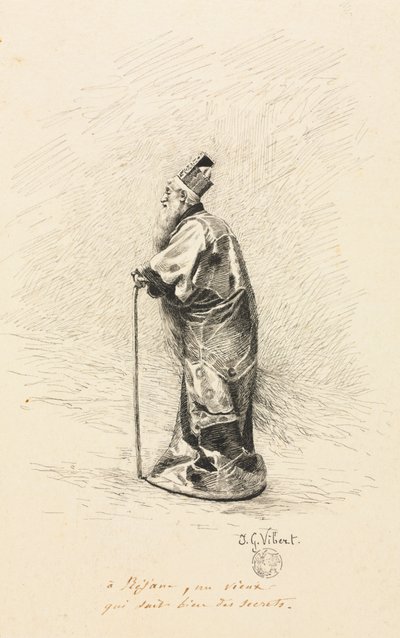 Study for the Magician in "Conte de Fée" (Story of a Fairy) by Jehan Georges Vibert
