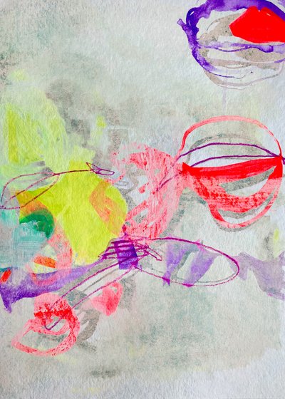 Dynamic Brushstrokes and Organic Shapes by Jenja Braun