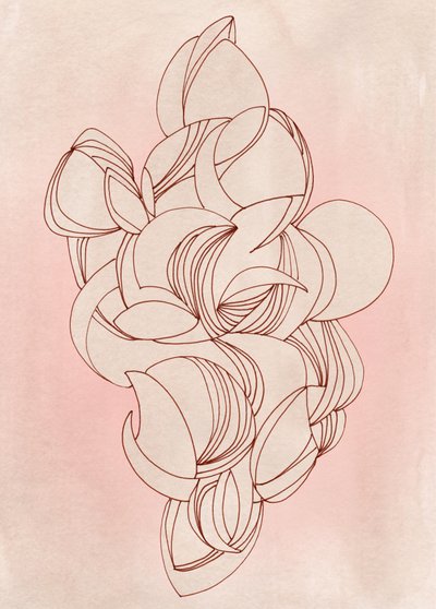 Flowing Blush Forms by Jenja Braun