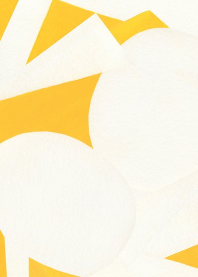 Golden Abstract Forms by Jenja Braun