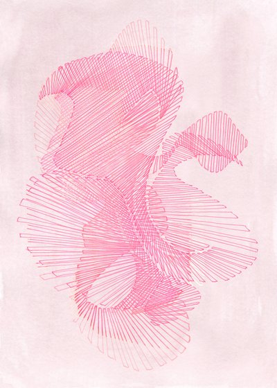 Soft Pink Geometry by Jenja Braun