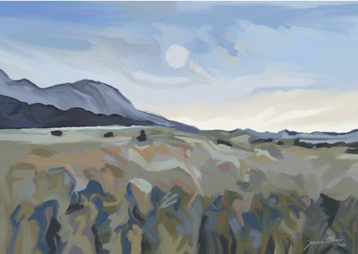 Abstract Mountain Landscape by Jenna Alheit