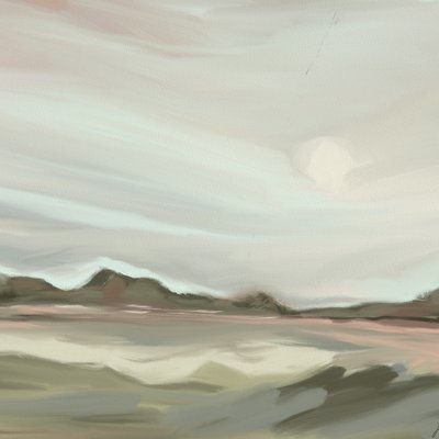 Muted Mountain Lake by Jenna Alheit