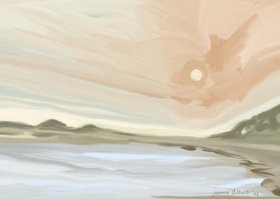 Serene Beach Sunset by Jenna Alheit