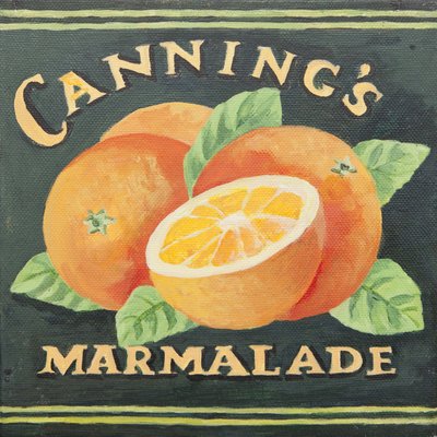 Cannings marmalade can label by Jennifer Abbott