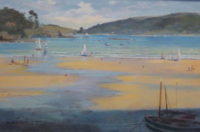 South sands Beach, Salcombe, 2016 by Jennifer Wright