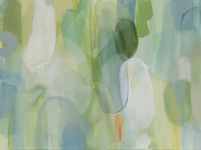 Green Blue Abstract by Jenny Westenhofer
