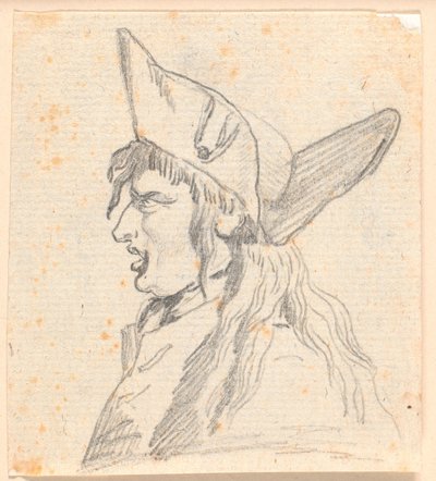 A Shouting Man (a Swiss?) with a Triangular Hat by Jens Juel
