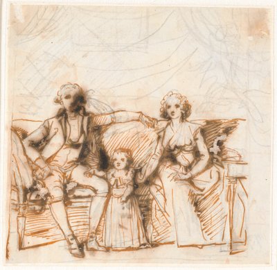 Composition Draft for the Anker Family Picture by Jens Juel